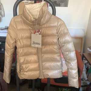 HERNO Gold Puffer Jacket